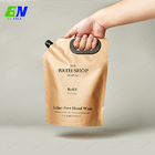 1L Eco Friendly Biodegradable Kraft Refill Spout Pouch สบู่เหลวล้างมือ Stand Up Bag