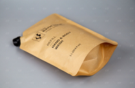 ถุงกระดาษคราฟท์พวยกระเป๋าขนาดที่กำหนดเองและการออกแบบสำหรับบรรจุภัณฑ์ของเหลวน้ำผลไม้